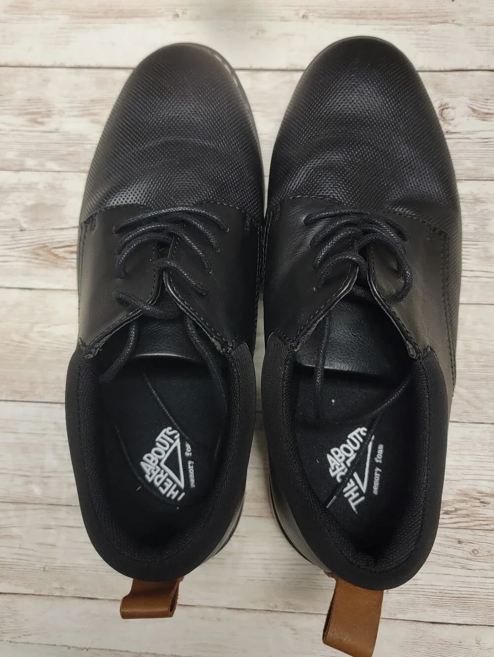 Thereabouts Boys Mackem Round Closed Toe Oxford Shoes, Size 5M, Black